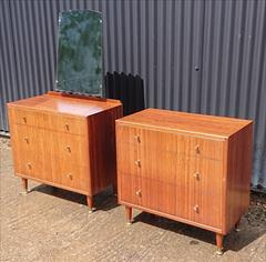 20th Century Herbert E Gibbs pair of chests of drawers 76cm or 30w 41cm or 16d 28½h or 54½ including mirror cat no 816 job 3417 _5.JPG